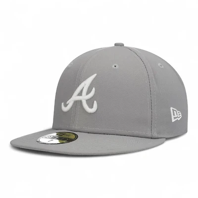 Atlanta Braves White on Gray Basic UV 59FIFTY Fitted Hat