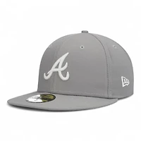 Atlanta Braves White on Gray Basic UV 59FIFTY Fitted Hat