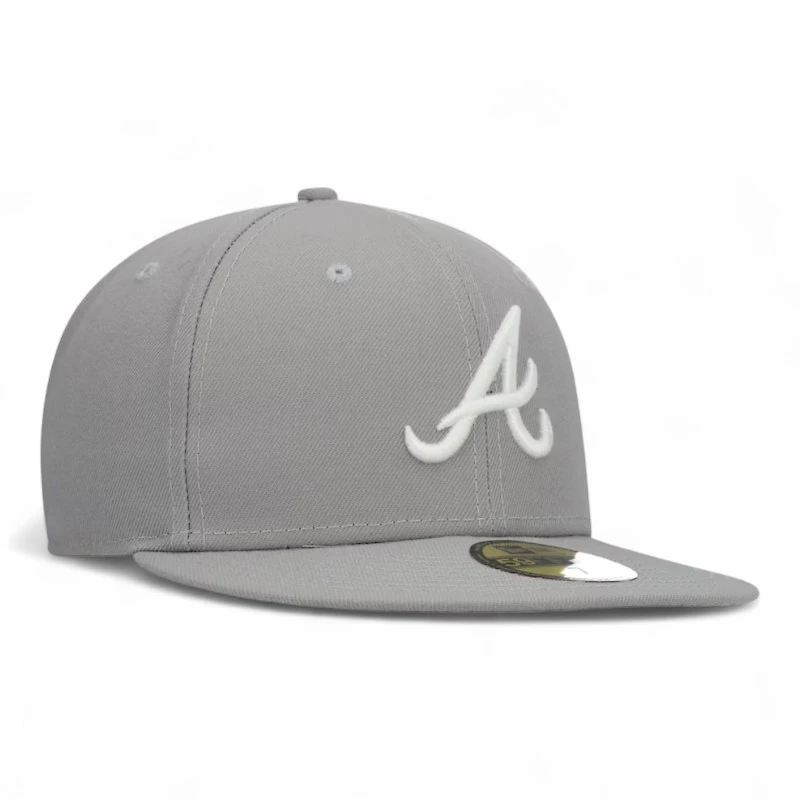 Atlanta Braves White on Gray Basic UV 59FIFTY Fitted Hat