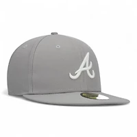 Atlanta Braves White on Gray Basic UV 59FIFTY Fitted Hat