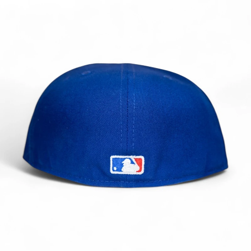 Los Angeles Dodgers Dark Royal Leon the Lab 2024 World Series Patch Grey UV New Era 59FIFTY Fitted Hat