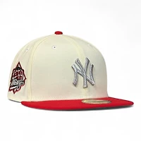 New York Yankees Chrome and Red 1999 World Series Patch Green UV Era 59FIFTY Fitted Hat