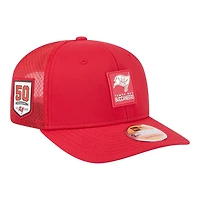 Tampa Bay Buccaneers Red 2025 NFL Sideline New Era 9SEVENTY Trucker Adjustable Snapback Hat