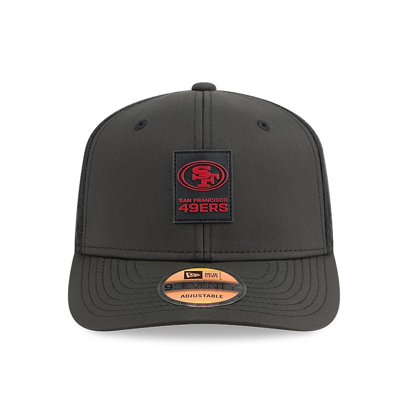 San Francisco 49ers 2025 NFL Sideline New Era 9SEVENTY Trucker Adjustable Snapback Hat