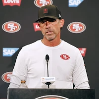 San Francisco 49ers 2025 NFL Sideline New Era 9SEVENTY Trucker Adjustable Snapback Hat