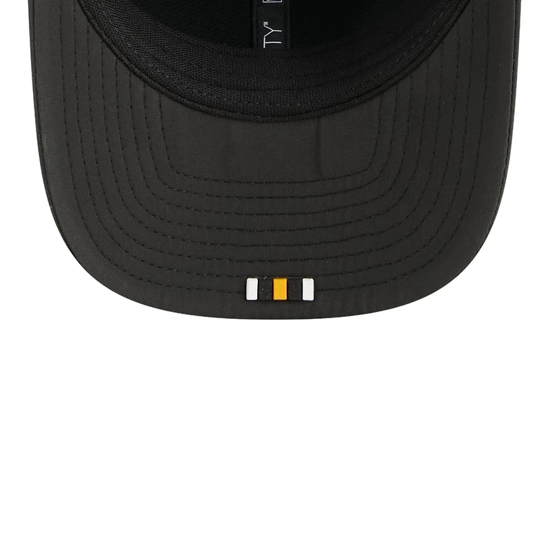 Pittsburgh Steelers Black 2025 NFL Sideline New Era 9SEVENTY Trucker Adjustable Snapback Hat