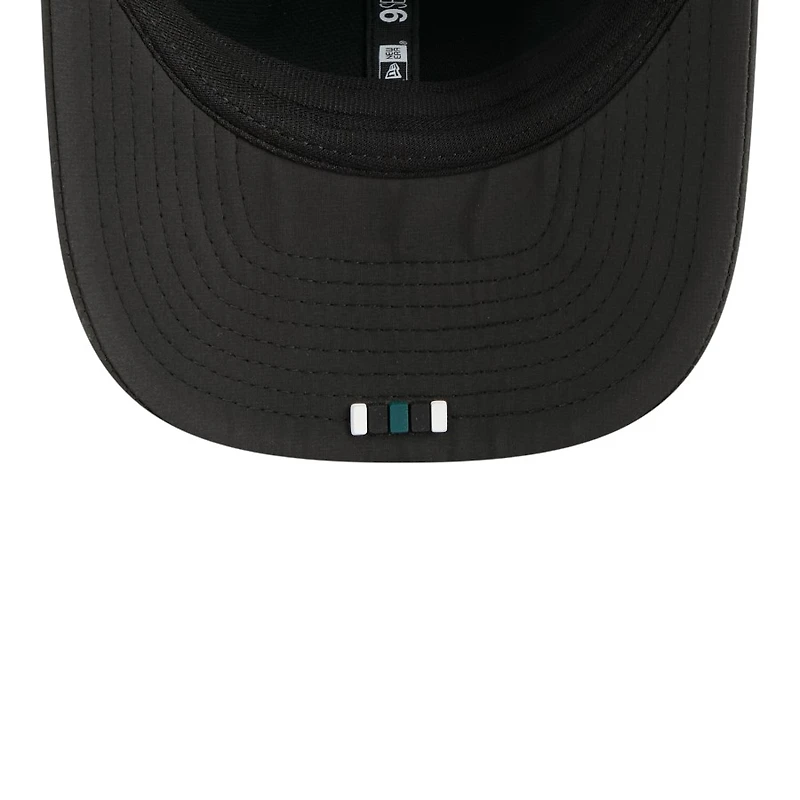 Philadelphia Eagles Black 2025 NFL Sideline New Era 9SEVENTY Trucker Adjustable Snapback Hat