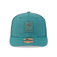 Philadelphia Eagles Midnight Green 2025 NFL Sideline New Era 9SEVENTY Trucker Adjustable Snapback Hat