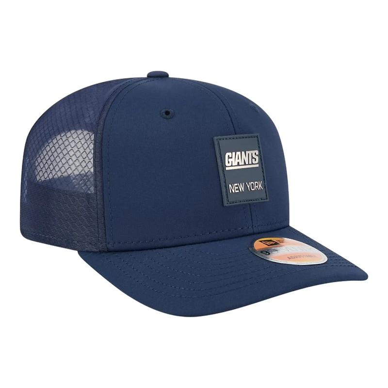 New York Giants Navy 2025 NFL Sideline New Era 9SEVENTY Trucker Adjustable Snapback Hat