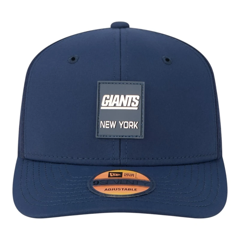 New York Giants Navy 2025 NFL Sideline New Era 9SEVENTY Trucker Adjustable Snapback Hat
