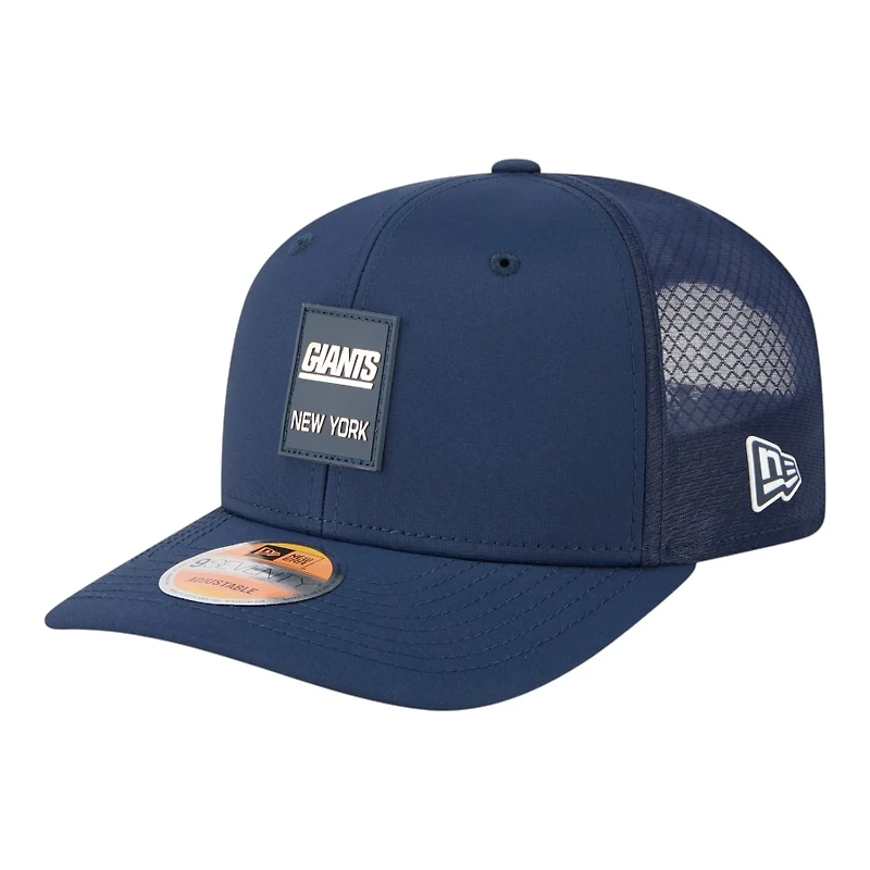 New York Giants Navy 2025 NFL Sideline New Era 9SEVENTY Trucker Adjustable Snapback Hat