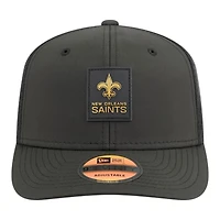 New Orleans Saints Black 2025 NFL Sideline New Era 9SEVENTY Trucker Adjustable Snapback Hat