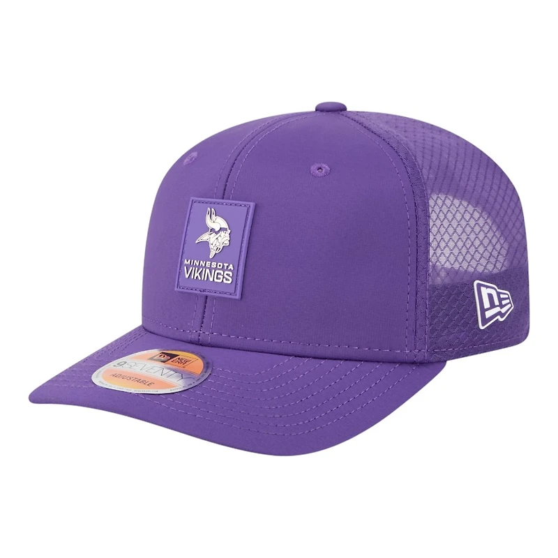 Minnesota Vikings Purple 2025 NFL Sideline New Era 9SEVENTY Trucker Adjustable Snapback Hat