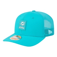 Miami Dolphins Aqua 2025 NFL Sideline New Era 9SEVENTY Trucker Adjustable Snapback Hat
