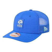 Los Angeles Rams Royal Blue 2025 NFL Sideline New Era 9SEVENTY Trucker Adjustable Snapback Hat