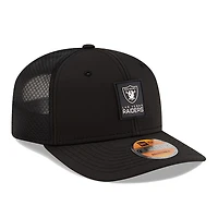 Las Vegas Raiders Black 2025 NFL Sideline New Era 9SEVENTY Trucker Adjustable Snapback Hat