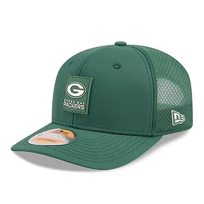 Green Bay Packers Green 2025 NFL Sideline New Era 9SEVENTY Trucker Adjustable Snapback Hat