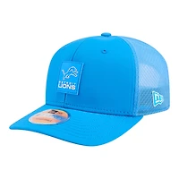 Detroit Lions Blue 2025 NFL Sideline New Era 9SEVENTY Trucker Adjustable Snapback Hat