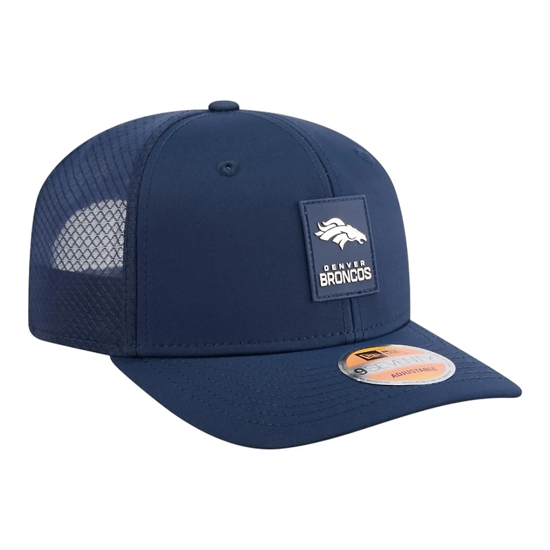Denver Broncos Navy 2025 NFL Sideline New Era 9SEVENTY Trucker Adjustable Snapback Hat