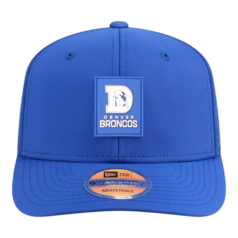 Denver Broncos Royal Blue 2025 NFL Sideline New Era 9SEVENTY Trucker Adjustable Snapback Hat