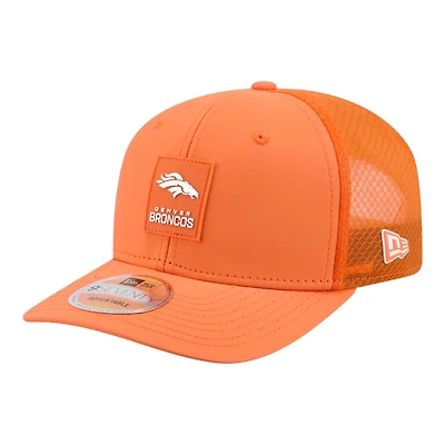 Denver Broncos Orange 2025 NFL Sideline New Era 9SEVENTY Trucker Adjustable Snapback Hat
