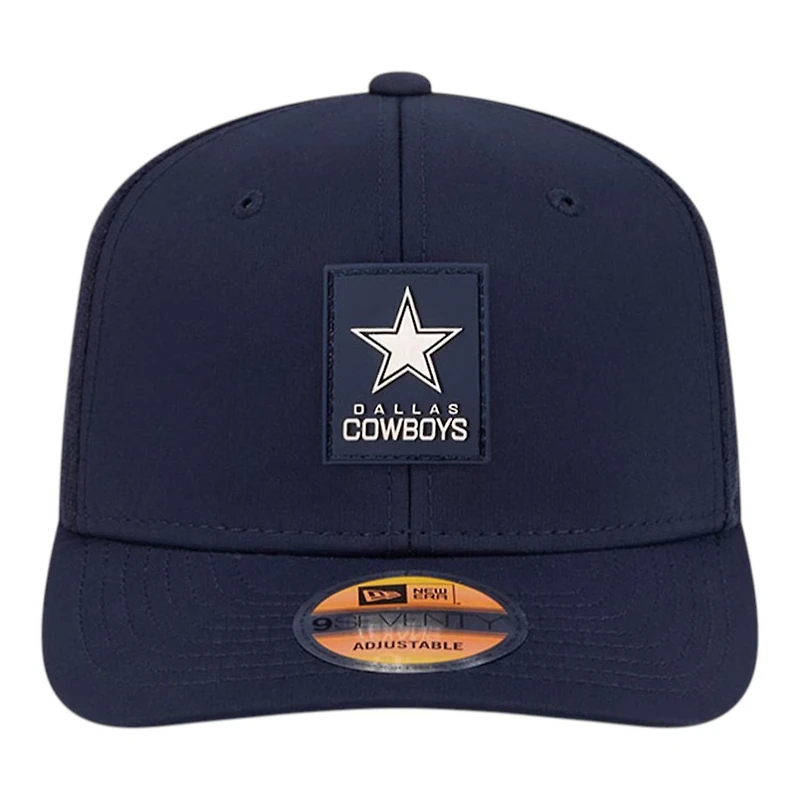 Dallas Cowboys Navy 2025 NFL Sideline New Era 9SEVENTY Trucker Adjustable Snapback Hat