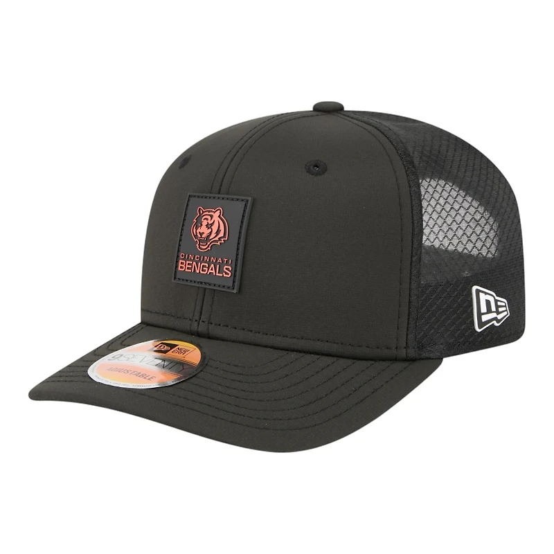 Cincinnati Bengals Black 2025 NFL Sideline New Era 9SEVENTY Trucker Adjustable Snapback Hat