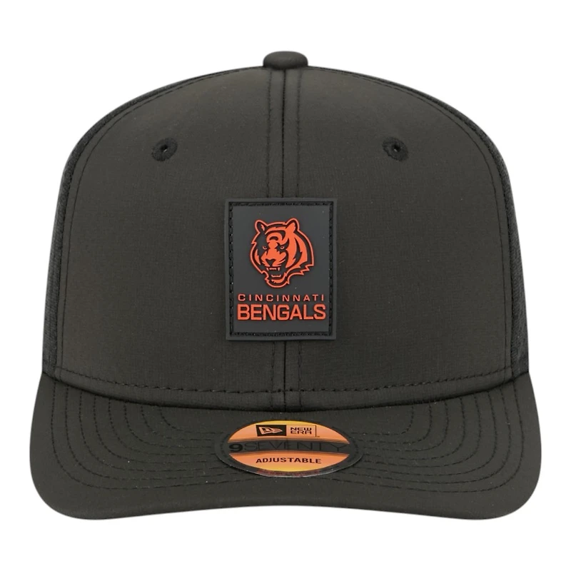 Cincinnati Bengals Black 2025 NFL Sideline New Era 9SEVENTY Trucker Adjustable Snapback Hat