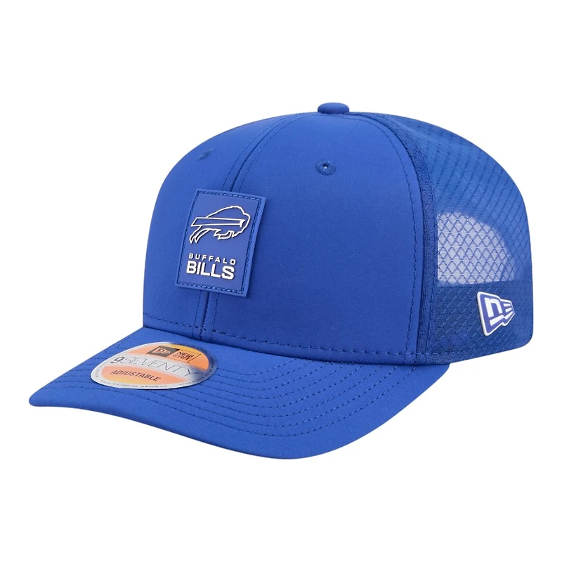 Buffalo Bills Royal Blue 2025 NFL Sideline New Era 9SEVENTY Trucker Adjustable Snapback Hat