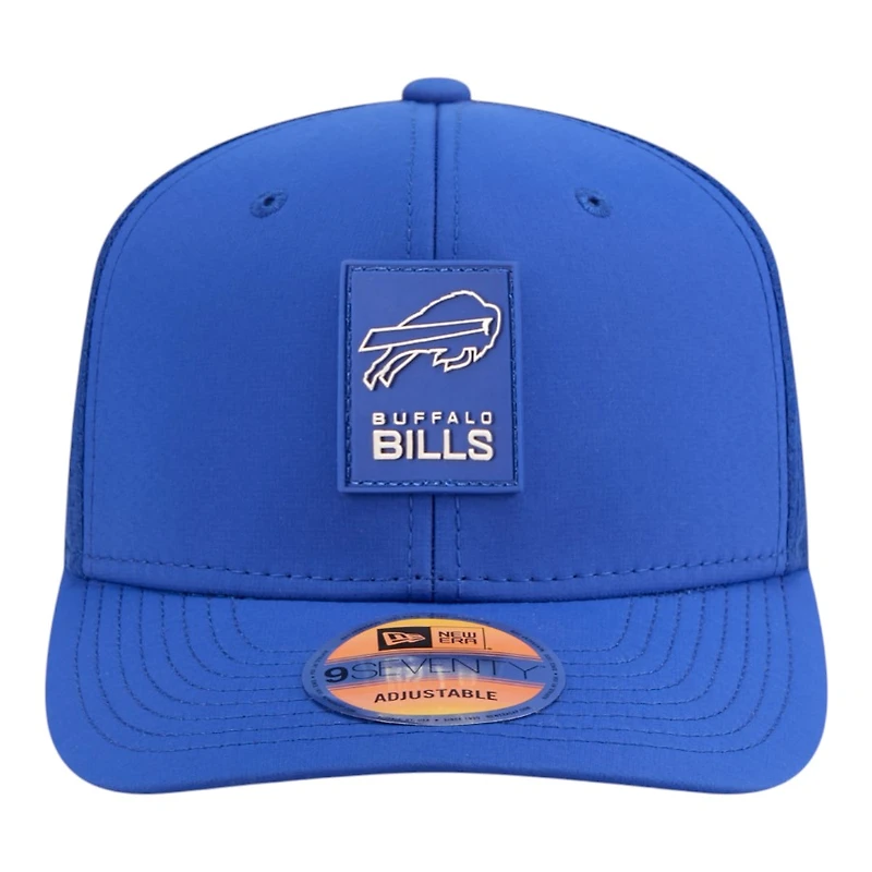 Buffalo Bills Royal Blue 2025 NFL Sideline New Era 9SEVENTY Trucker Adjustable Snapback Hat