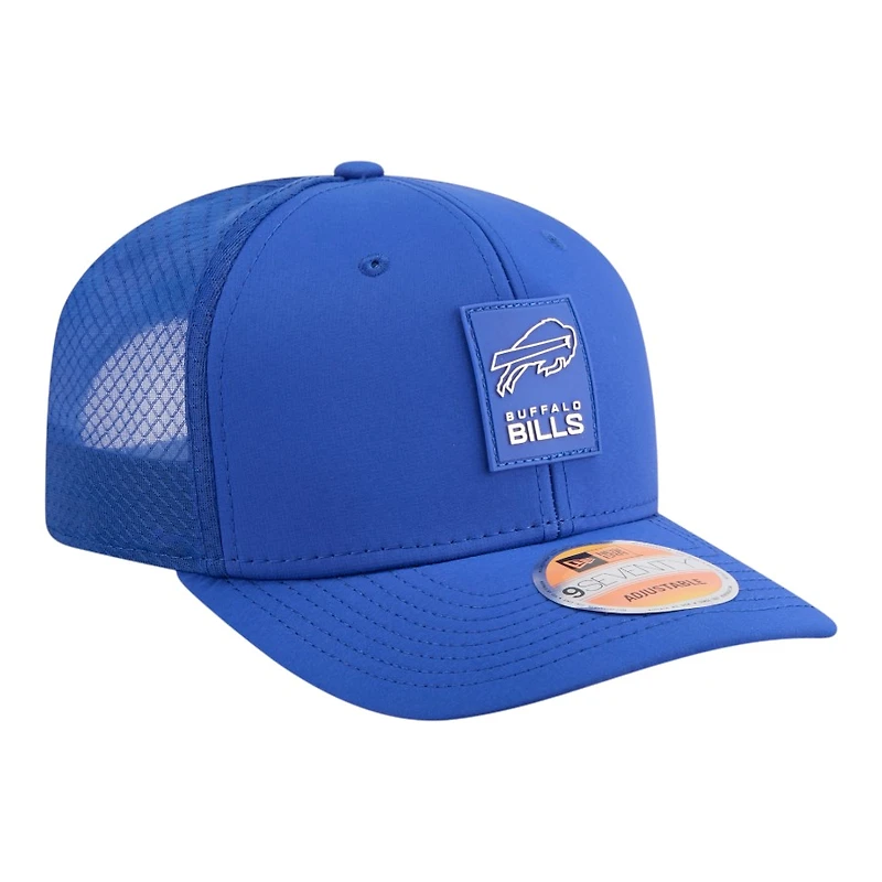 Buffalo Bills Royal Blue 2025 NFL Sideline New Era 9SEVENTY Trucker Adjustable Snapback Hat