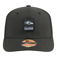 Baltimore Ravens Black 2025 NFL Sideline New Era 9SEVENTY Trucker Adjustable Snapback Hat