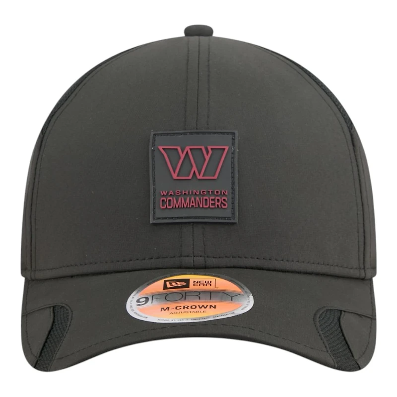 Washington Commanders Black 2025 NFL Sideline New Era 9FORTY M-Crown Adjustable Hat