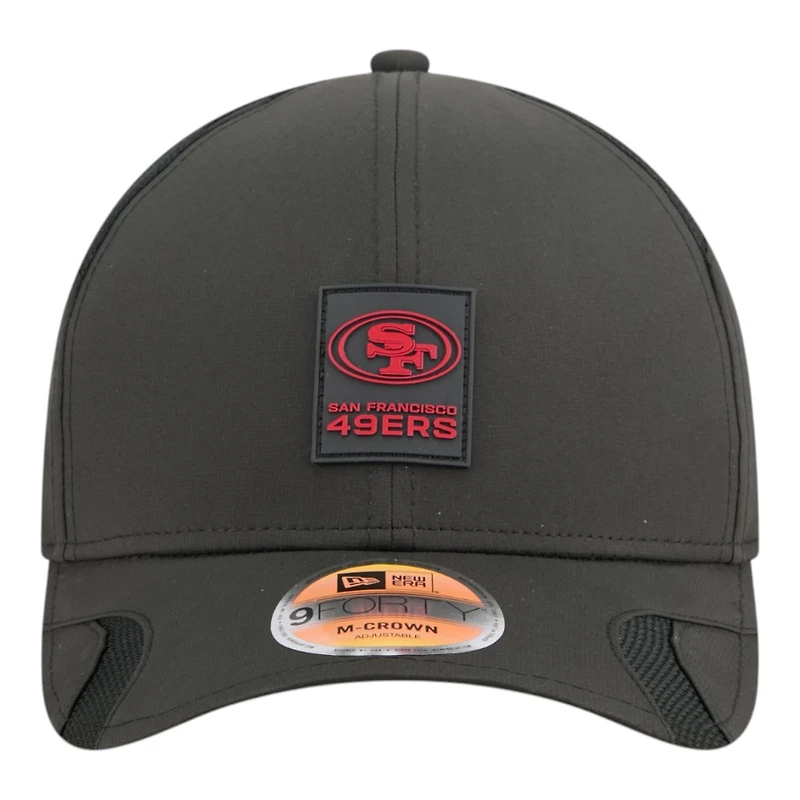 San Francisco 49ers Black 2025 NFL Sideline New Era 9FORTY M-Crown Adjustable Hat