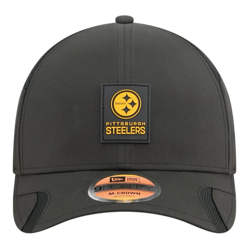 Pittsburgh Steelers Black 2025 NFL Sideline New Era 9FORTY M-Crown Adjustable Hat