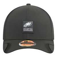 Philadelphia Eagles Black 2025 NFL Sideline New Era 9FORTY M-Crown Adjustable Hat