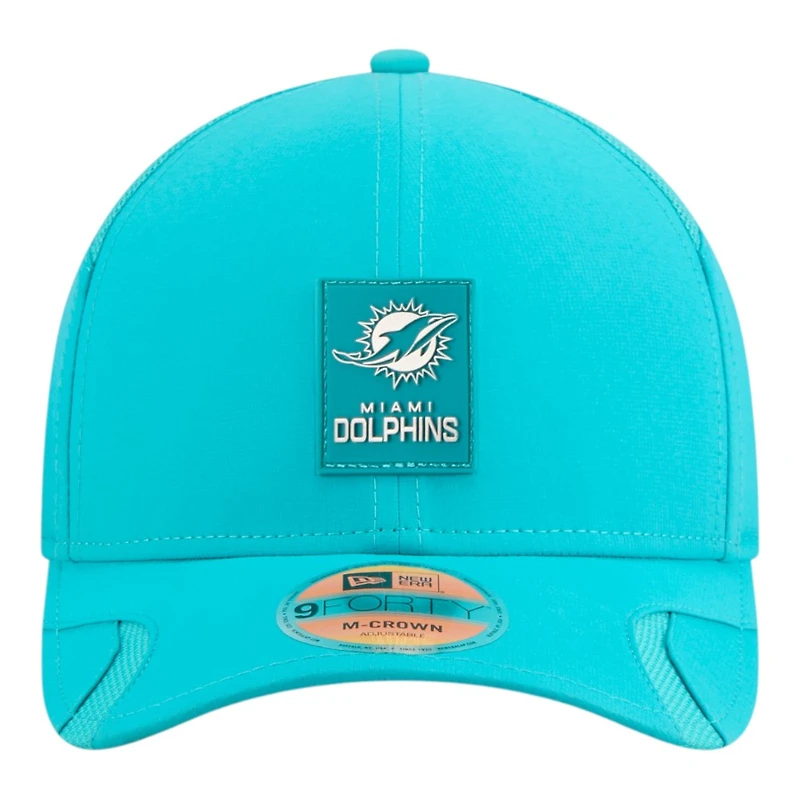 Miami Dolphins Aqua 2025 NFL Sideline New Era 9FORTY M-Crown Adjustable Hat