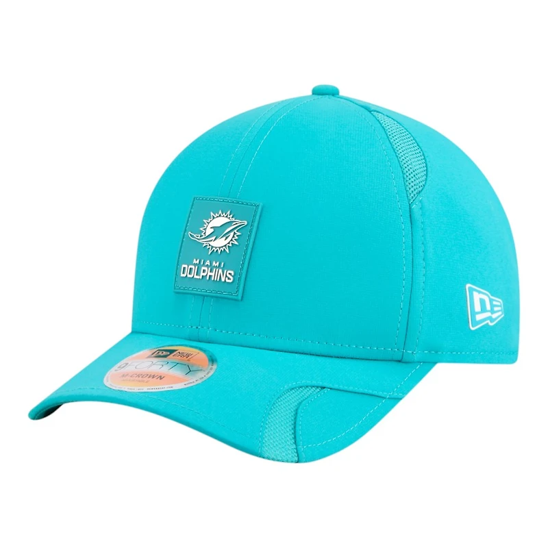 Miami Dolphins Aqua 2025 NFL Sideline New Era 9FORTY M-Crown Adjustable Hat