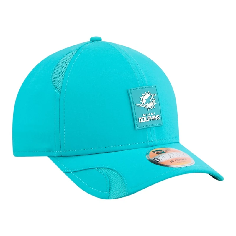 Miami Dolphins Aqua 2025 NFL Sideline New Era 9FORTY M-Crown Adjustable Hat