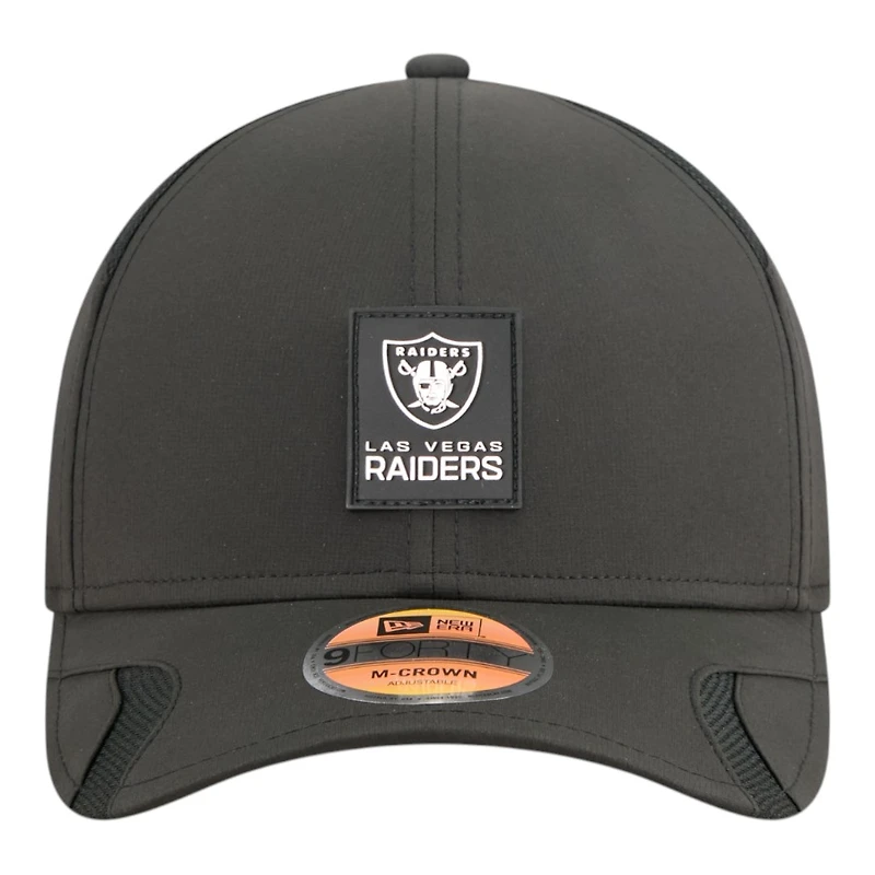 Las Vegas Raiders Black 2025 NFL Sideline New Era 9FORTY M-Crown Adjustable Hat
