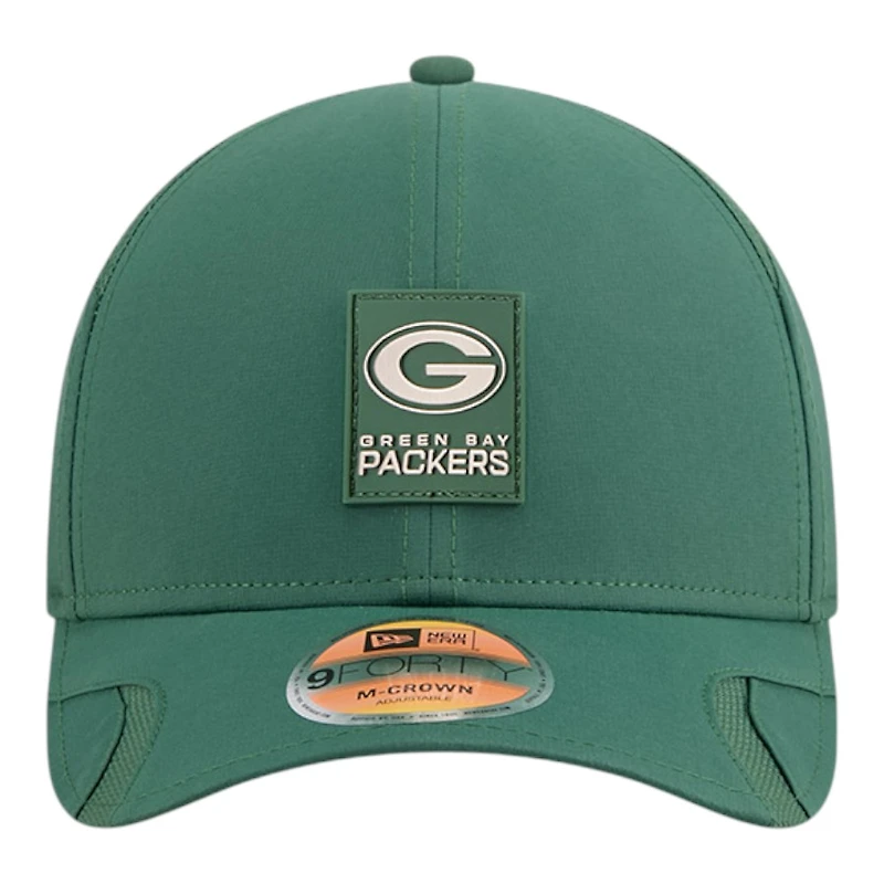 Youth Green Bay Packers Green 2025 NFL Sideline New Era 9FORTY M-Crown Adjustable Hat