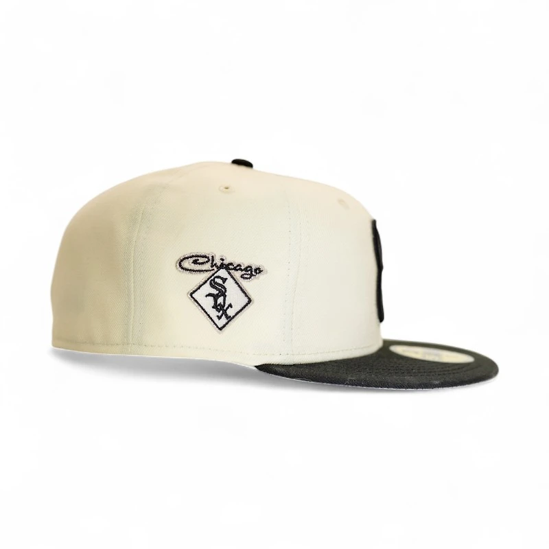 Chicago White Sox Chrome Black 2T Leon the Lab WS Patch Grey UV New Era 59FIFTY Fitted Hat