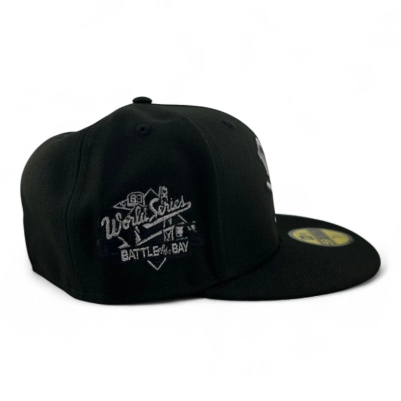 Oakland Athletics Black "Graphite Collection" Battle of the Bay Patch Gray UV New Era 59FIFTY Fitted Hat