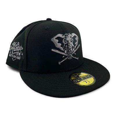 Oakland Athletics Black "Graphite Collection" Battle of the Bay Patch Gray UV New Era 59FIFTY Fitted Hat