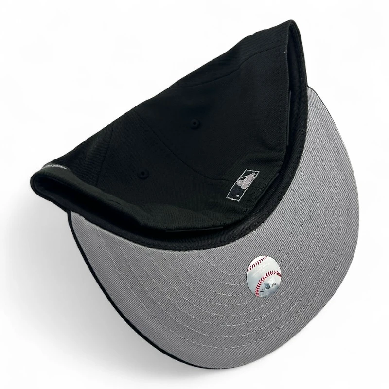 Oakland Athletics Black "Graphite Collection" Battle of the Bay Patch Gray UV New Era 59FIFTY Fitted Hat