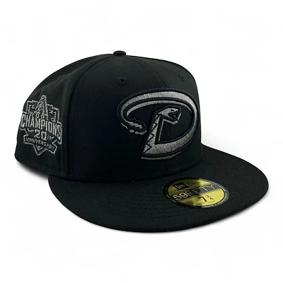 Arizona Diamondbacks Black "Graphite Collection" 20th Anniversary Patch Gray UV New Era 59FIFTY Fitted Hat