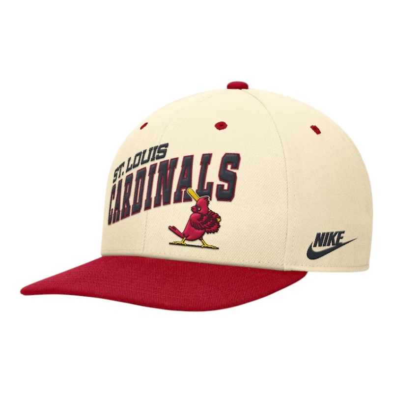 St. Louis Cardinals Cream and Red Nike Rewind Cooperstown Collection Performance Snapback Hat
