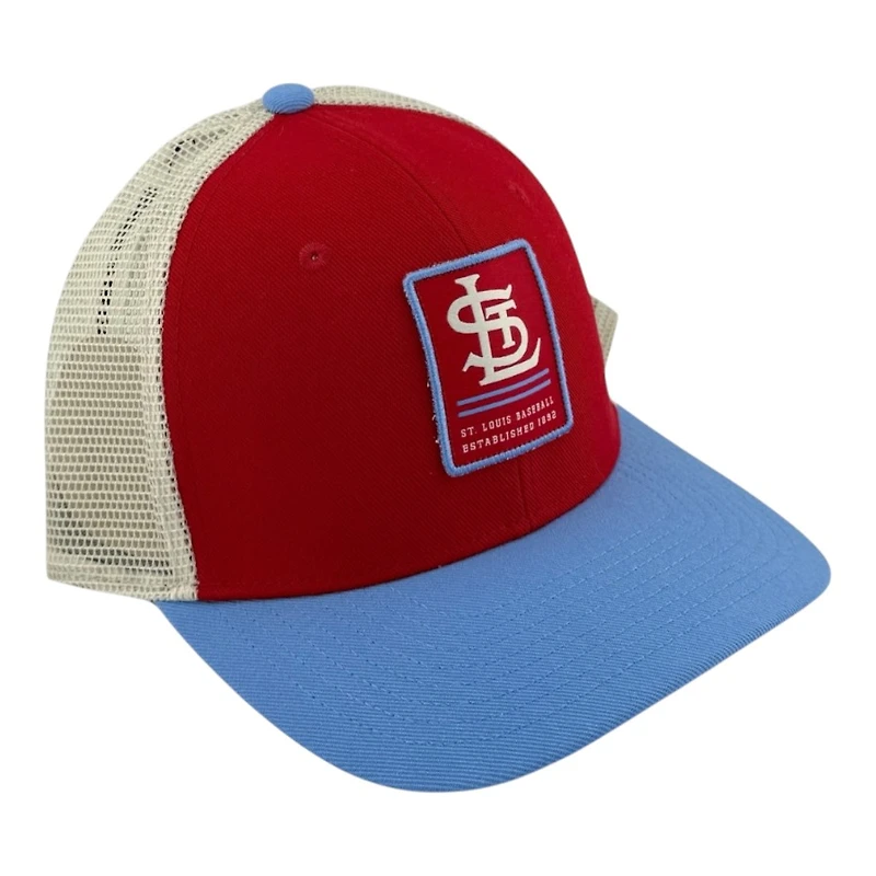 St. Louis Cardinals Red and Light Blue Nike Mesh Back Trucker Snapback Hat