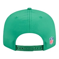 Philadelphia Eagles Kelly Green Throwback 2025 NFL Sideline Split Panel New Era 9FIFTY Snapback Hat