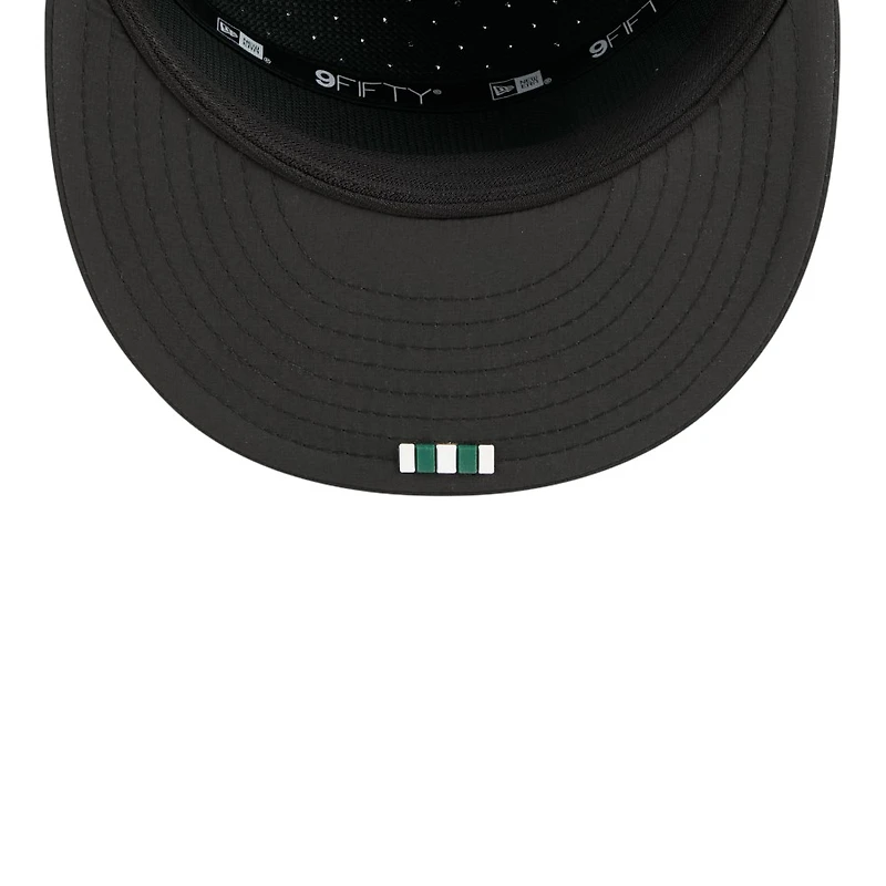 New York Jets Black 2025 NFL Sideline Split Panel New Era 9FIFTY Snapback Hat